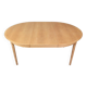 Danish Oak Round Extendable Dining Table By Rosengaarden 1960 Denmark