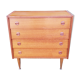 Scandinavian style teak chest of drawers from the 70s 4 drawers