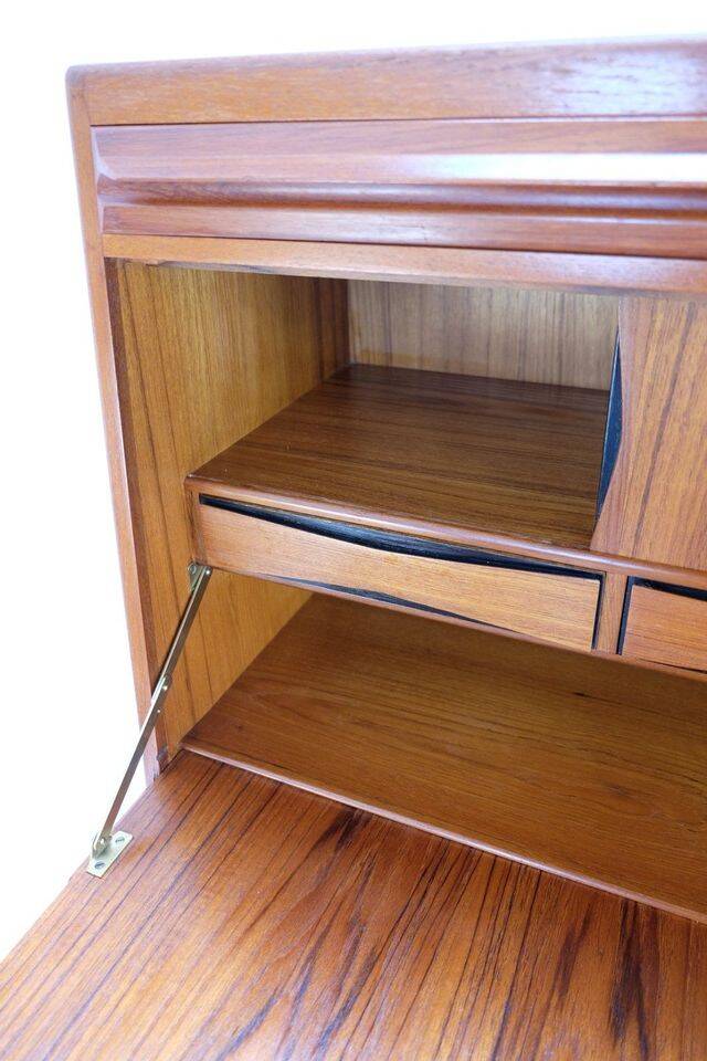 Torvits secretary in teak, retro vintage Danish style from the 1960s.