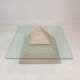 Italian Travertine Pyramid Coffee Table, 1980s