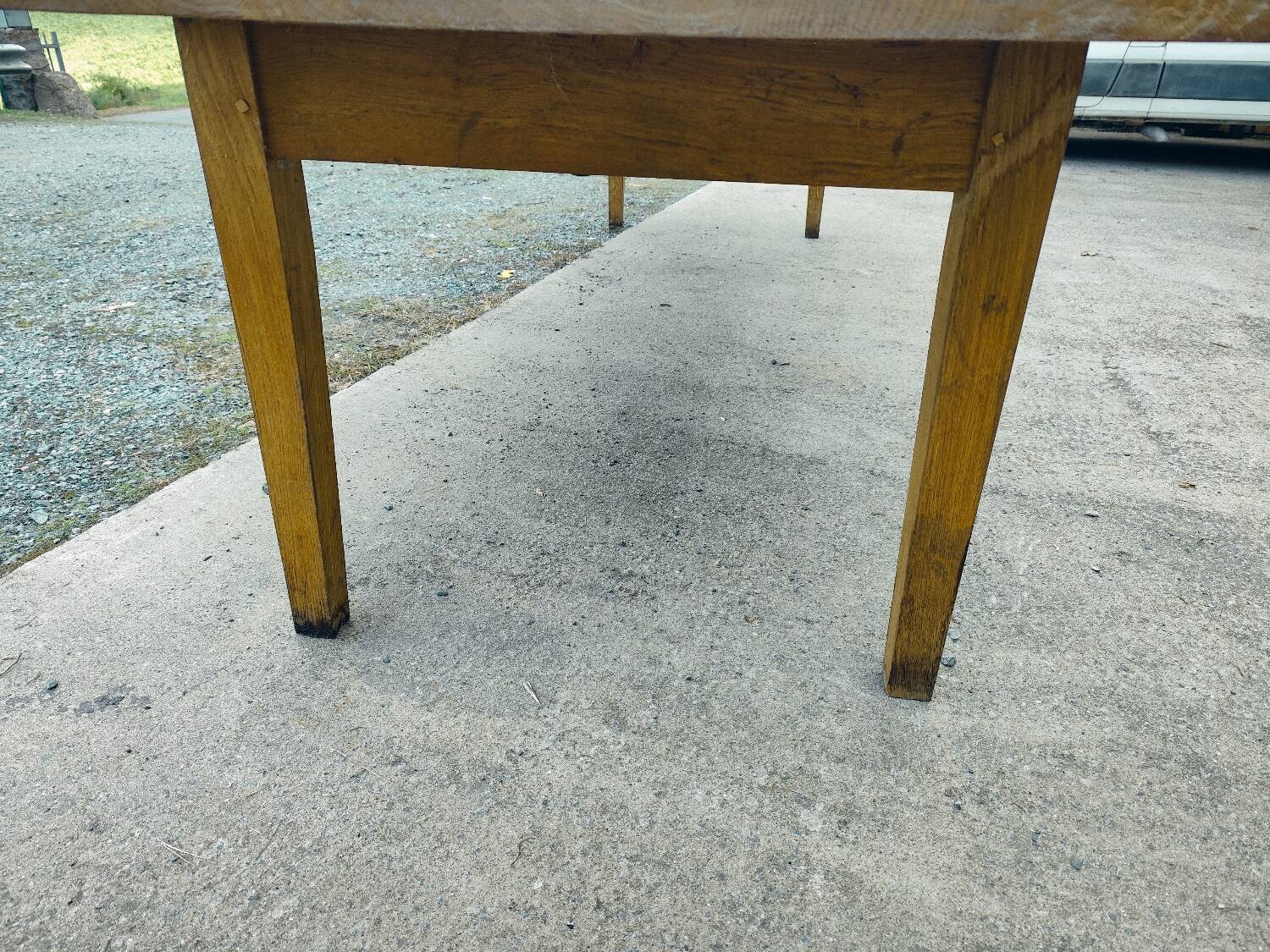Duo XXL farmhouse table 320 cm oak spindle legs