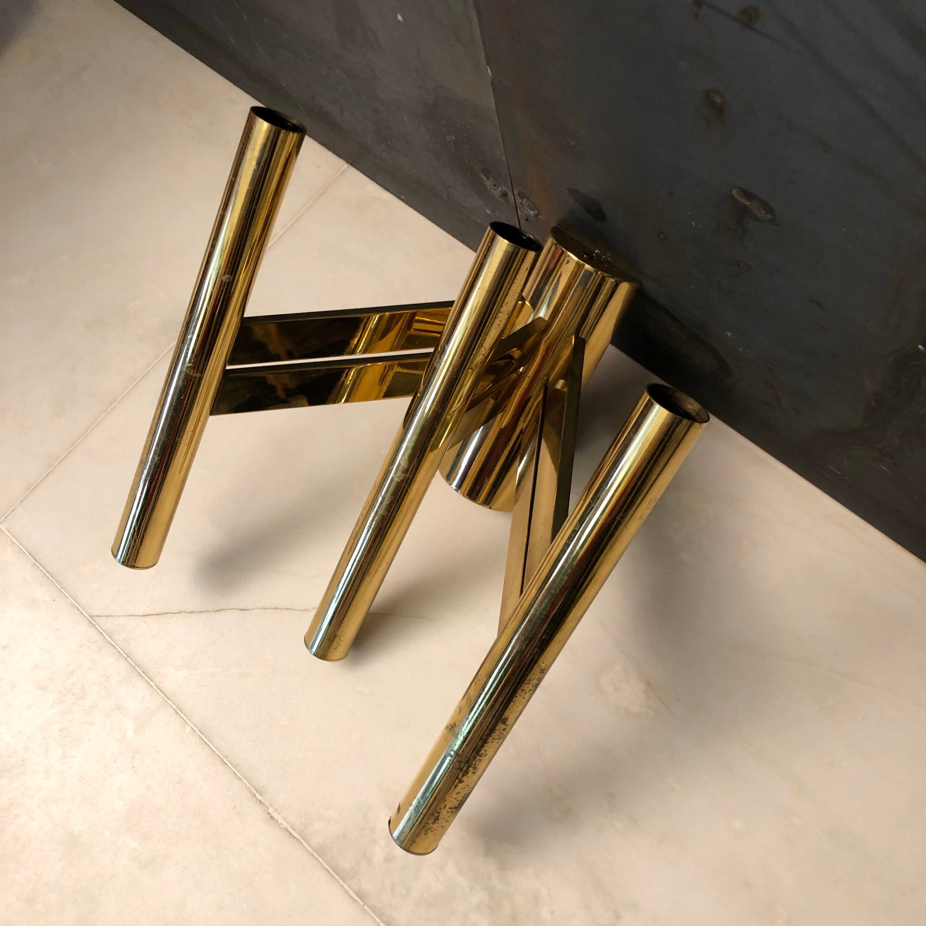 Single brass sconce from Sciolari, italy, 1970