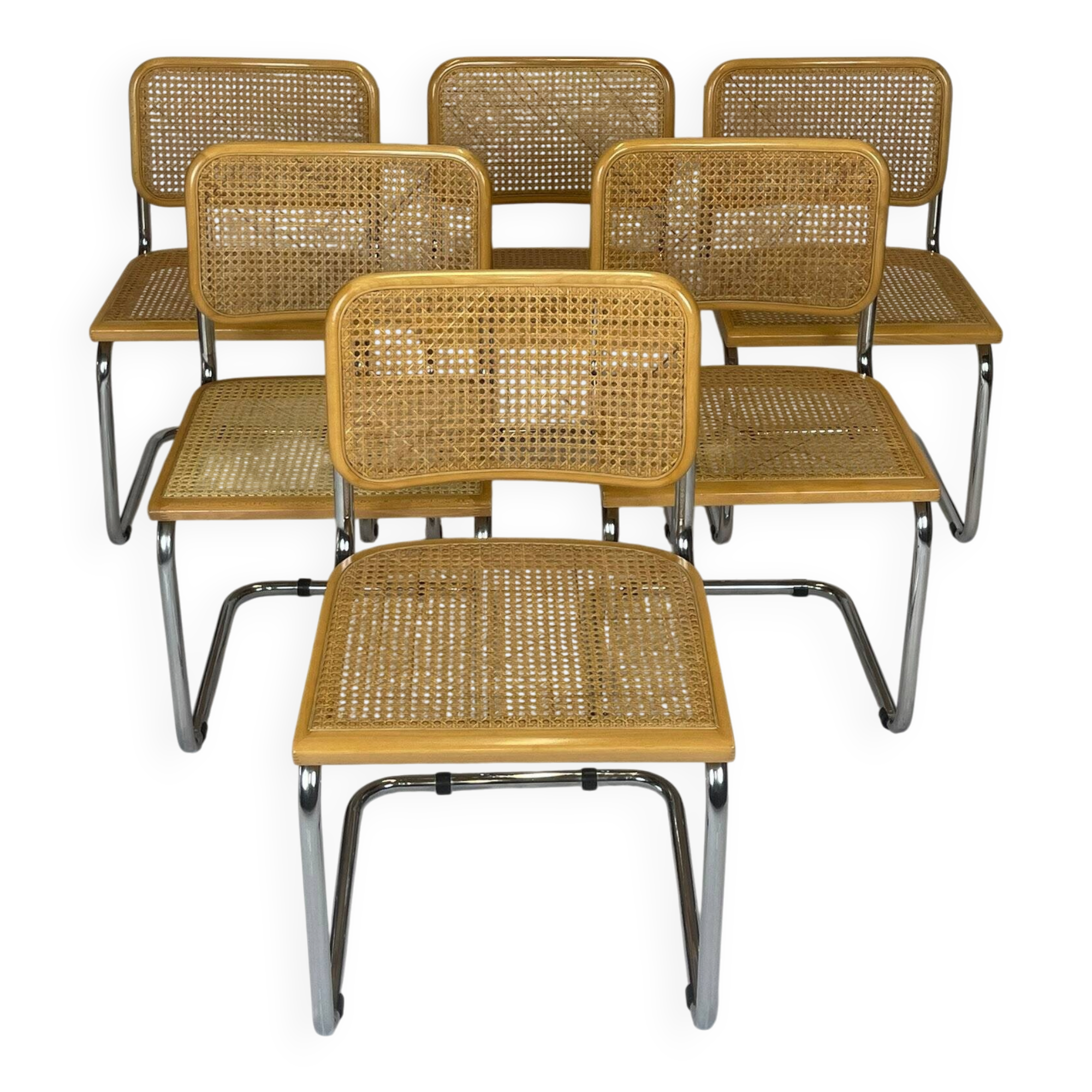 Set of 6 Marcel Breuer B32 model chairs