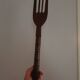 Large wooden serving cutlery folk art vintage African art