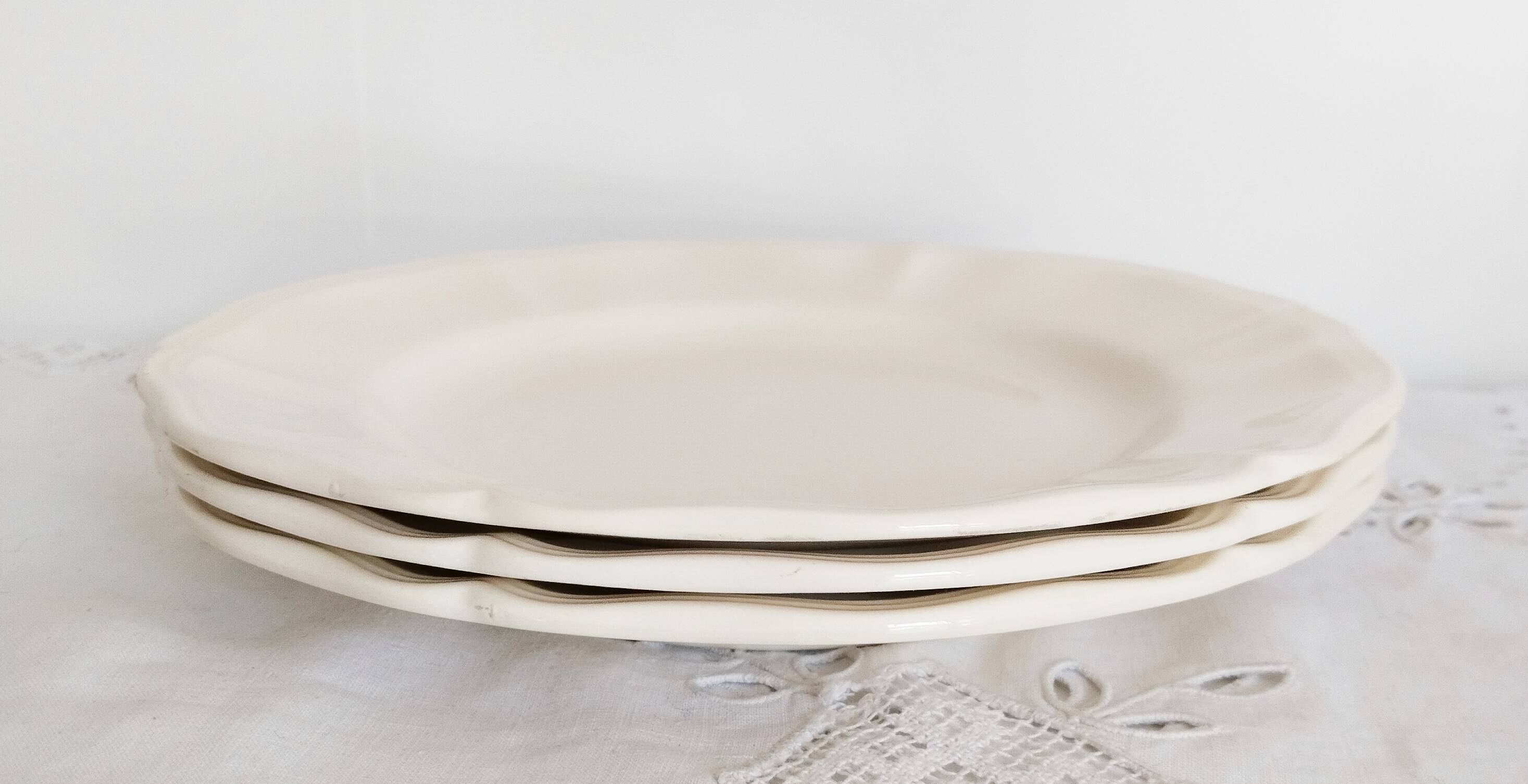 Dessert plates in Terre de Fer earthenware from Sarreguemines