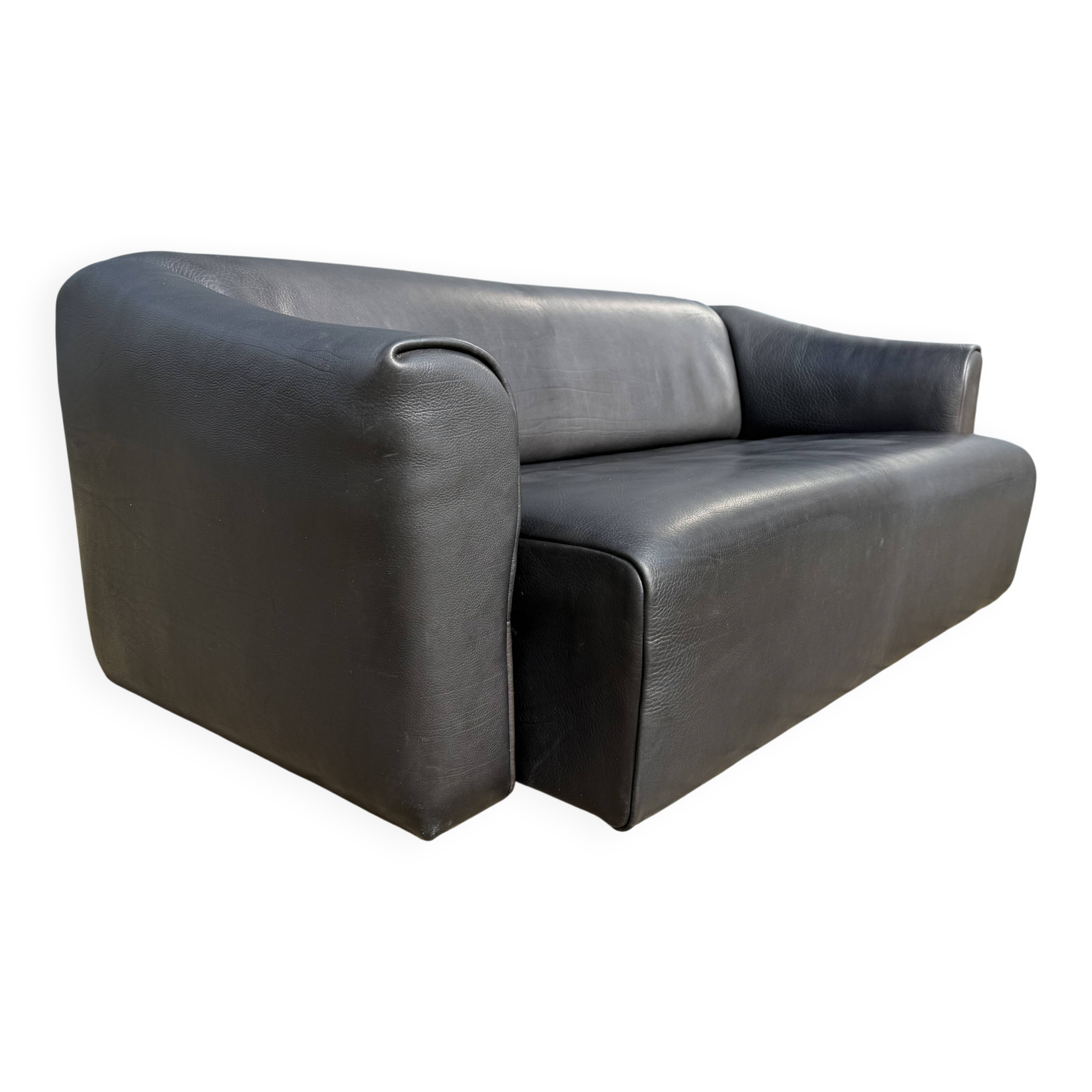 De Sede Ds47 3-seater in buffalo leather NECK 5 mm black leather