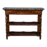 Large Burl Mahogany Property Console, Restoration Period – Early
