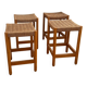 Wood and rope stools