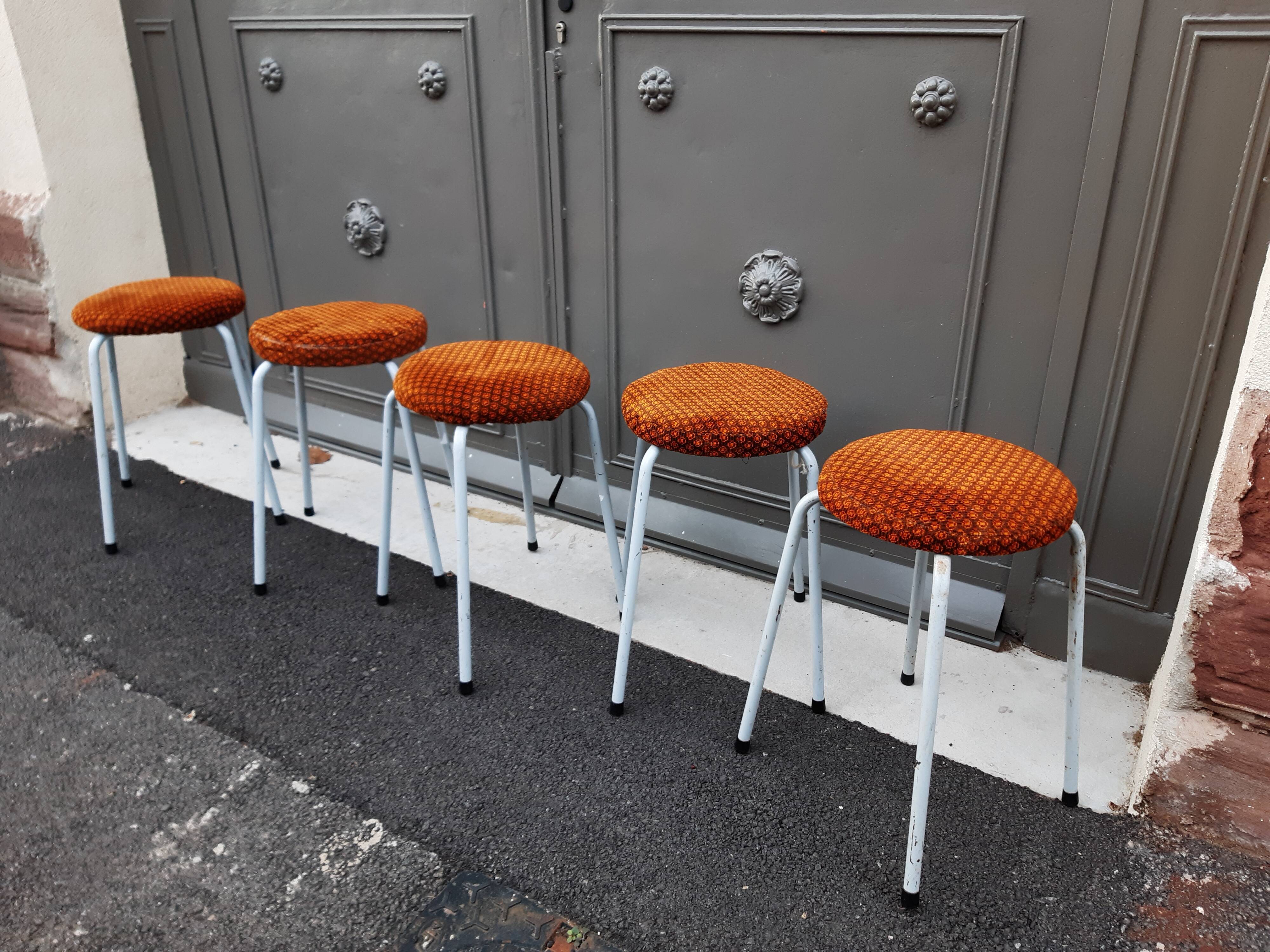 Metal and fabric stool