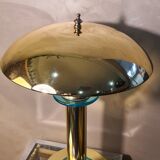 Lampe chrome et or 1980