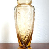 Vase art déco jaune