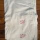 Antique sheet in embroidered hemp linen