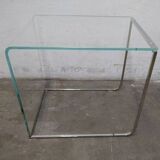 Table d'appoint vintage en verre