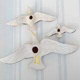 3 vintage ceramic birds