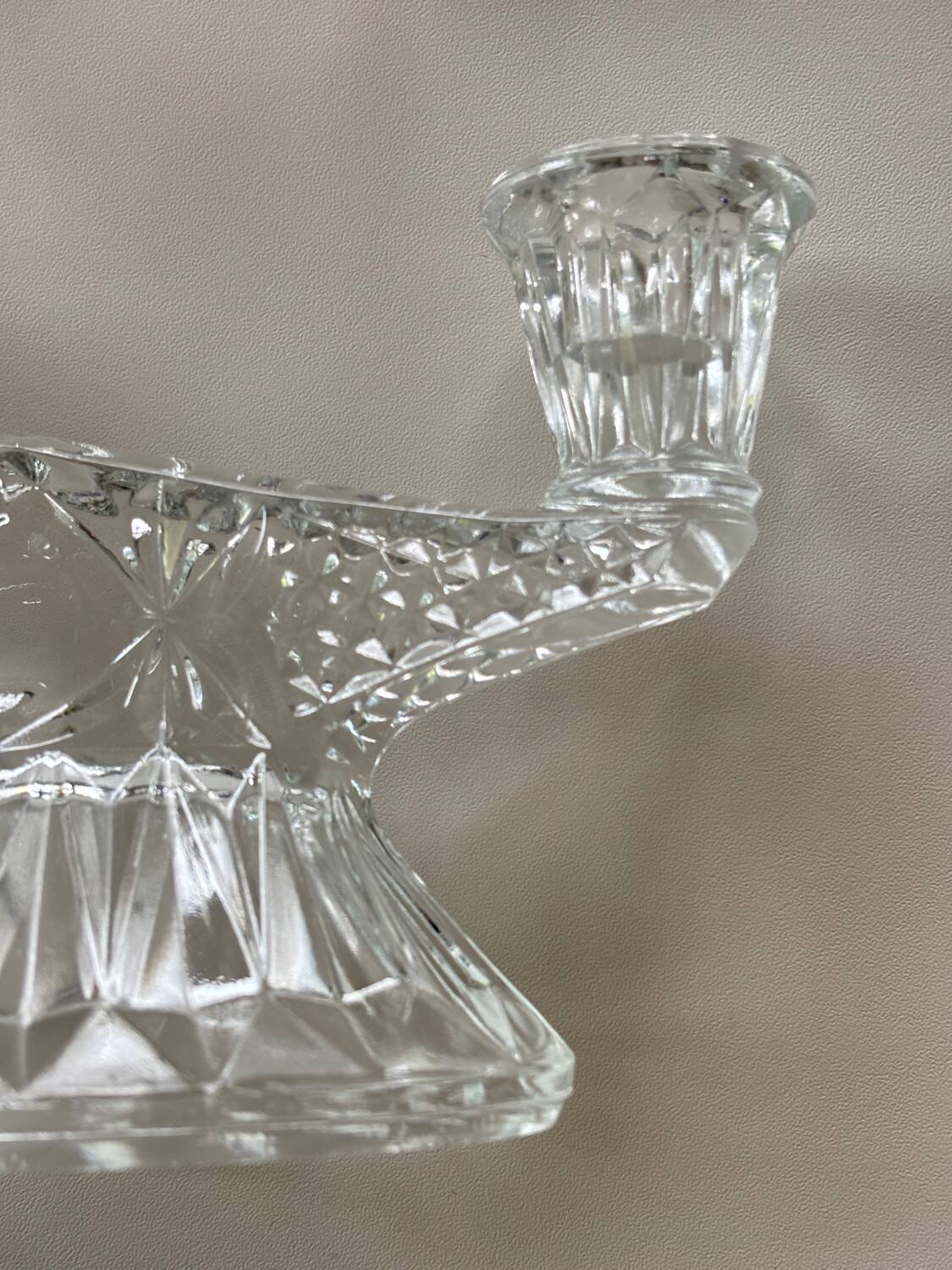 Glass candlesticks