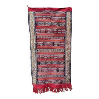 Handwoven Berber Kilim rug, wall hanging.