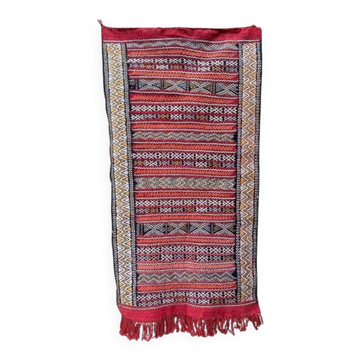 Tapis berbère Kilim tissé main ,  tenture murale