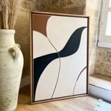 Tableau relief noir et marron