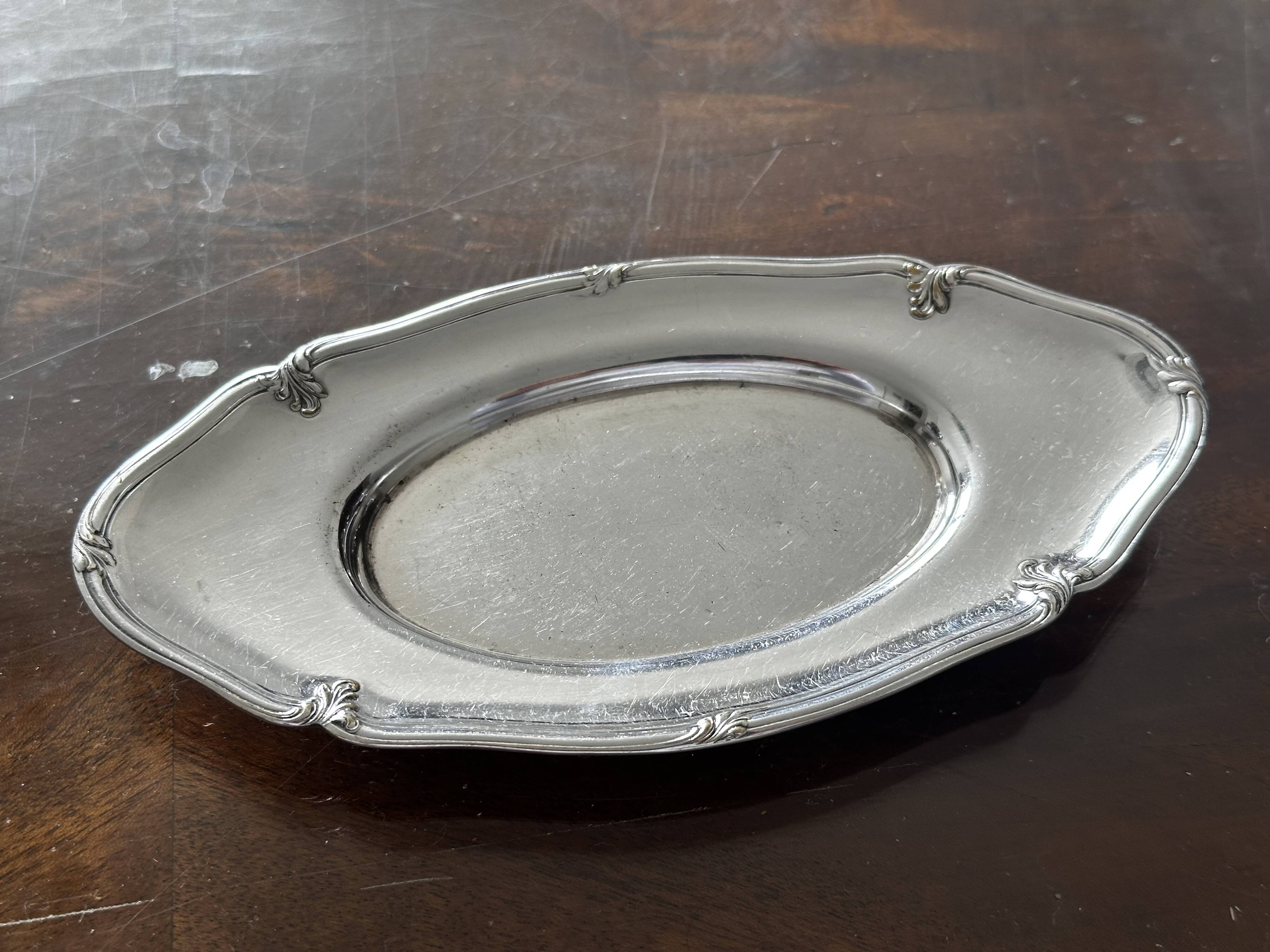 Small Silver-Plated Metal Hors d'oeuvre Dish HOKA 16 cm / 8 cm