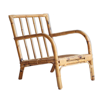 70s bamboo and rattan chair