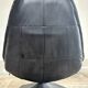 Black leather swivel chair, Artifort style
