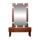 Miroir suédois du milieu du siècle avec console de coiffeuse – Ateljé Glas & Trä