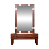 Miroir suédois du milieu du siècle avec console de coiffeuse – Ateljé Glas & Trä