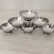 Dessert / ice cream bowls in 18/10 stainless steel, Guy Degrenne style, flower shape.