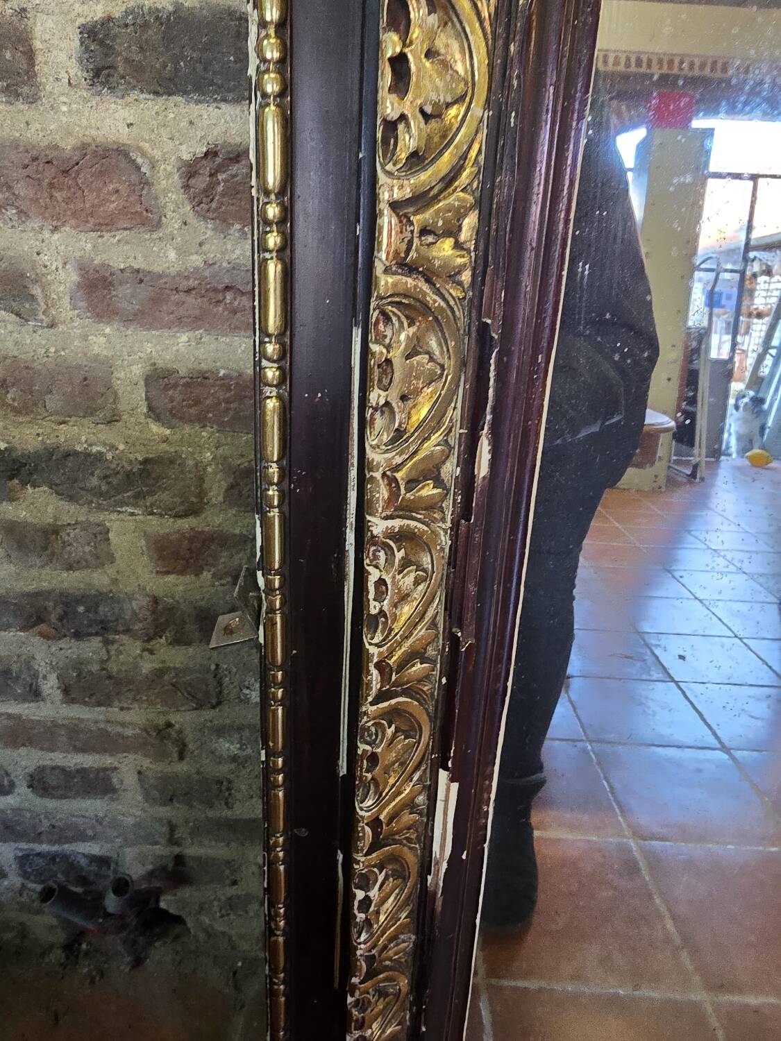Napoleon III style panoramic mirror
