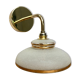 Wall light vintage lampshade in white and gold frosted glass.