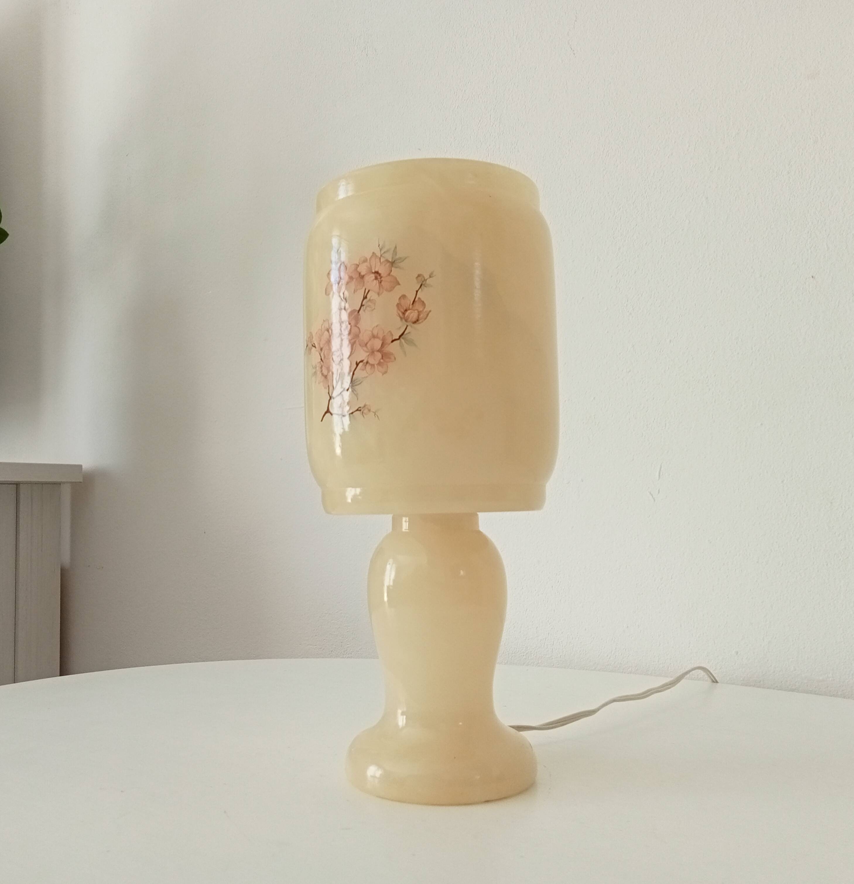 Italian marble table lamp 60s/70s