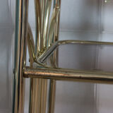 Dressing table in gold metal