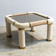 Brass and glass coffee table by Tommaso Barbi 1970'