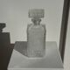 Vintage glass whisky carafe with diamond points H23 L9