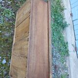 Coffre ancien en bois à clapet