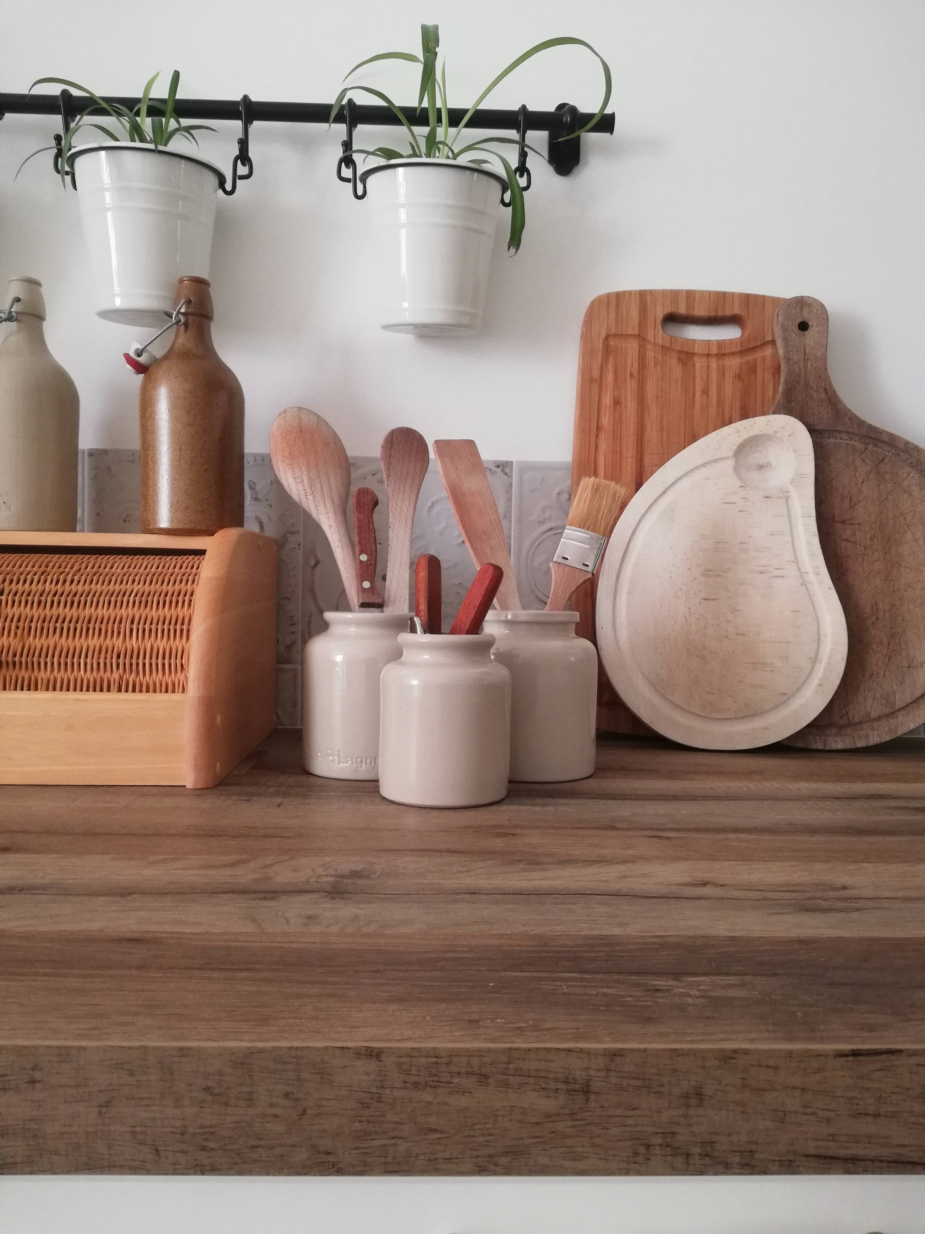 Set of 3 vintage 1950 pots in glazed stoneware