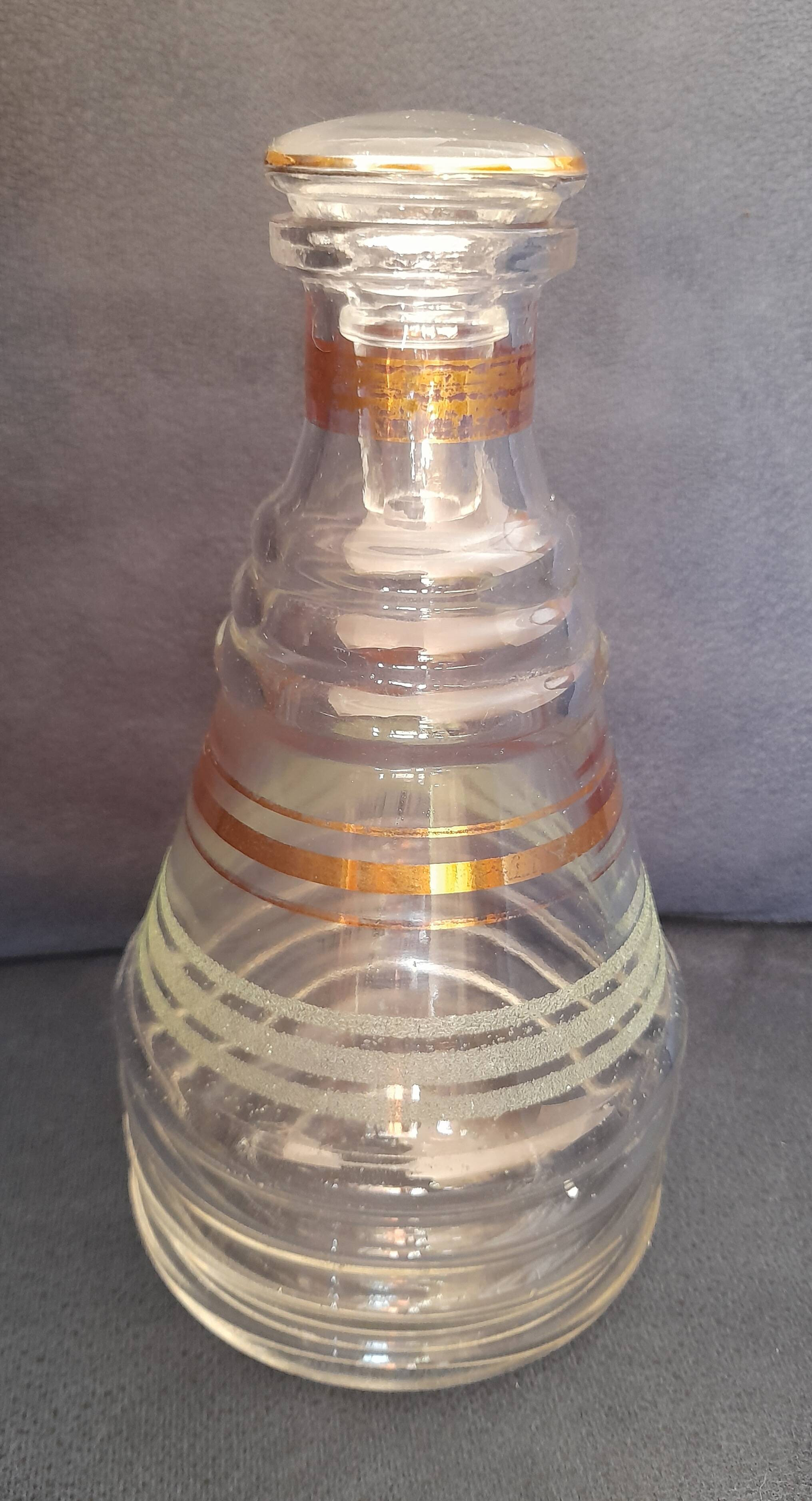 Carafe dorée granitée vert Art Déco Grey Poupon