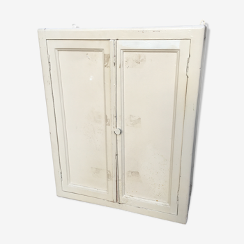 vintage wooden painted white closet