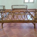 Pair of rattan beds from the 50s-60s