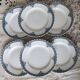 6 assiettes plates vintage terre de fer –Série Andrinople