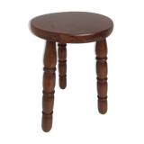 Wooden stool turned tripod foot