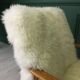 Vintage white sheepskin armchair