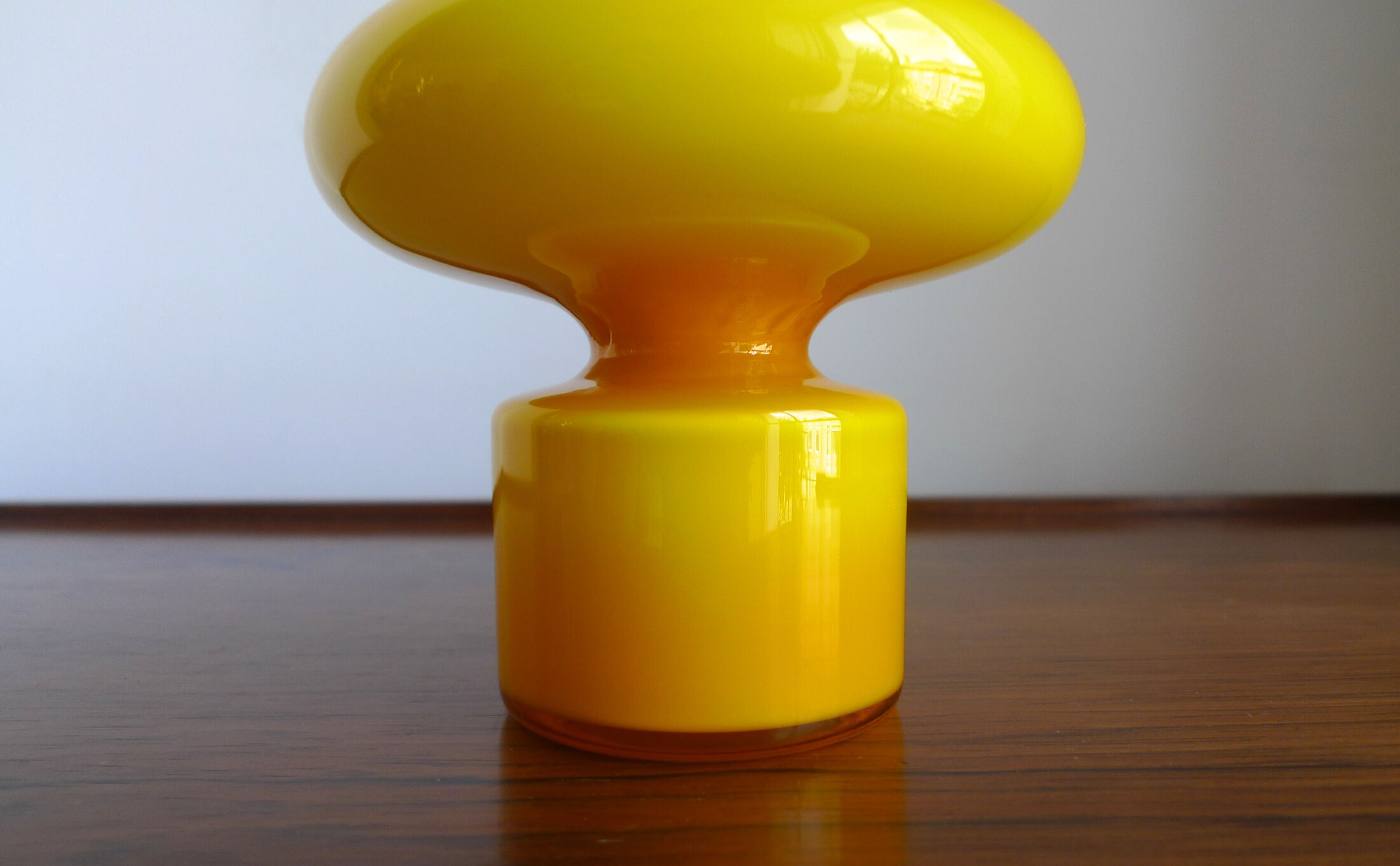 Yellow "Carnaby" Range Glass Vase by Per Lütken for Holmegaard, 1960s
