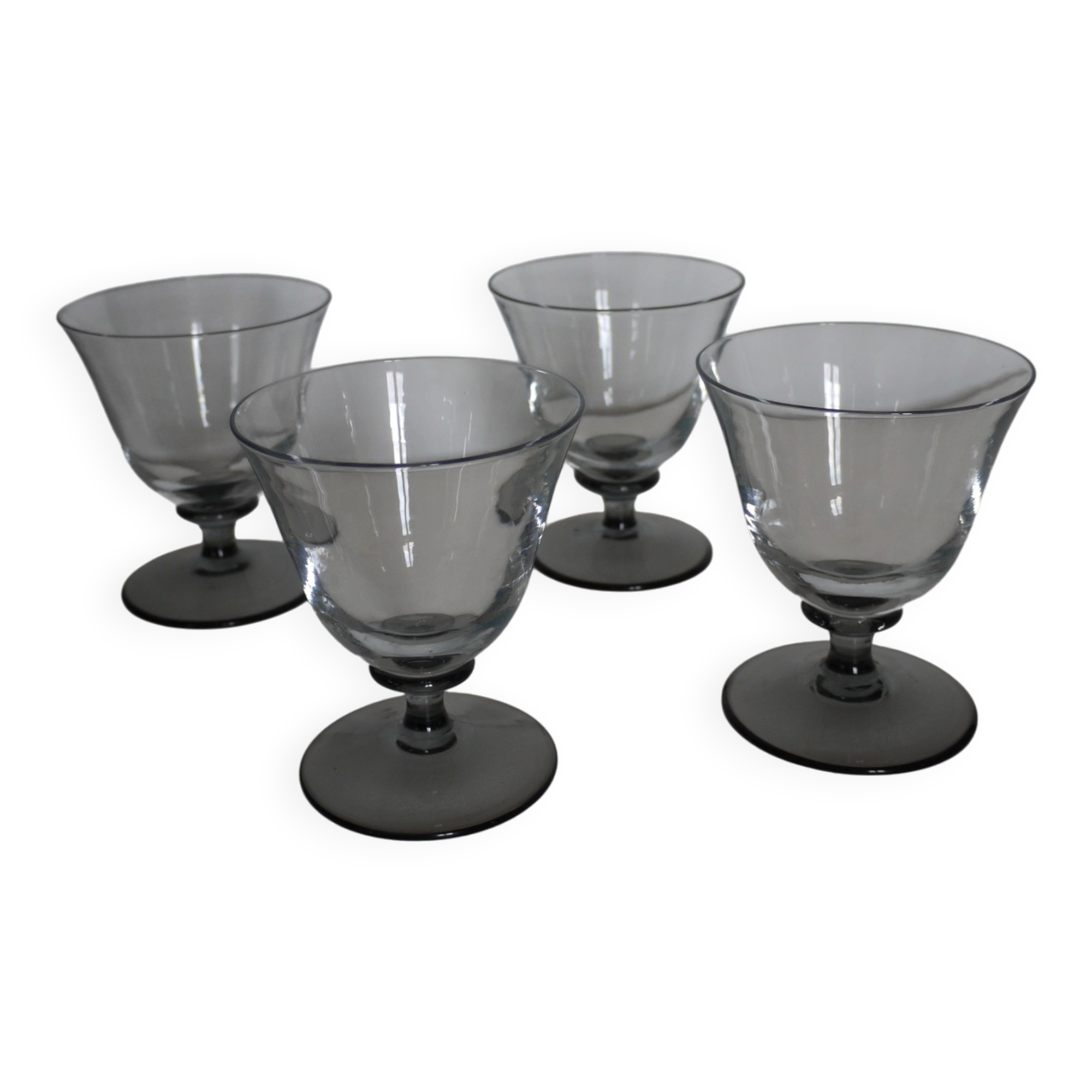 Lot de 4 verres en cristal