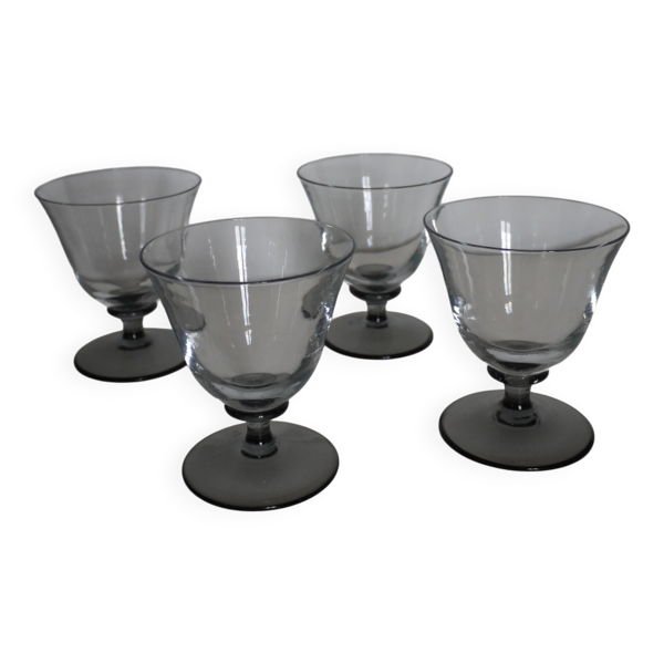 Lot de 4 verres en cristal