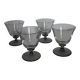 Lot de 4 verres en cristal