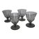 Lot de 4 verres en cristal