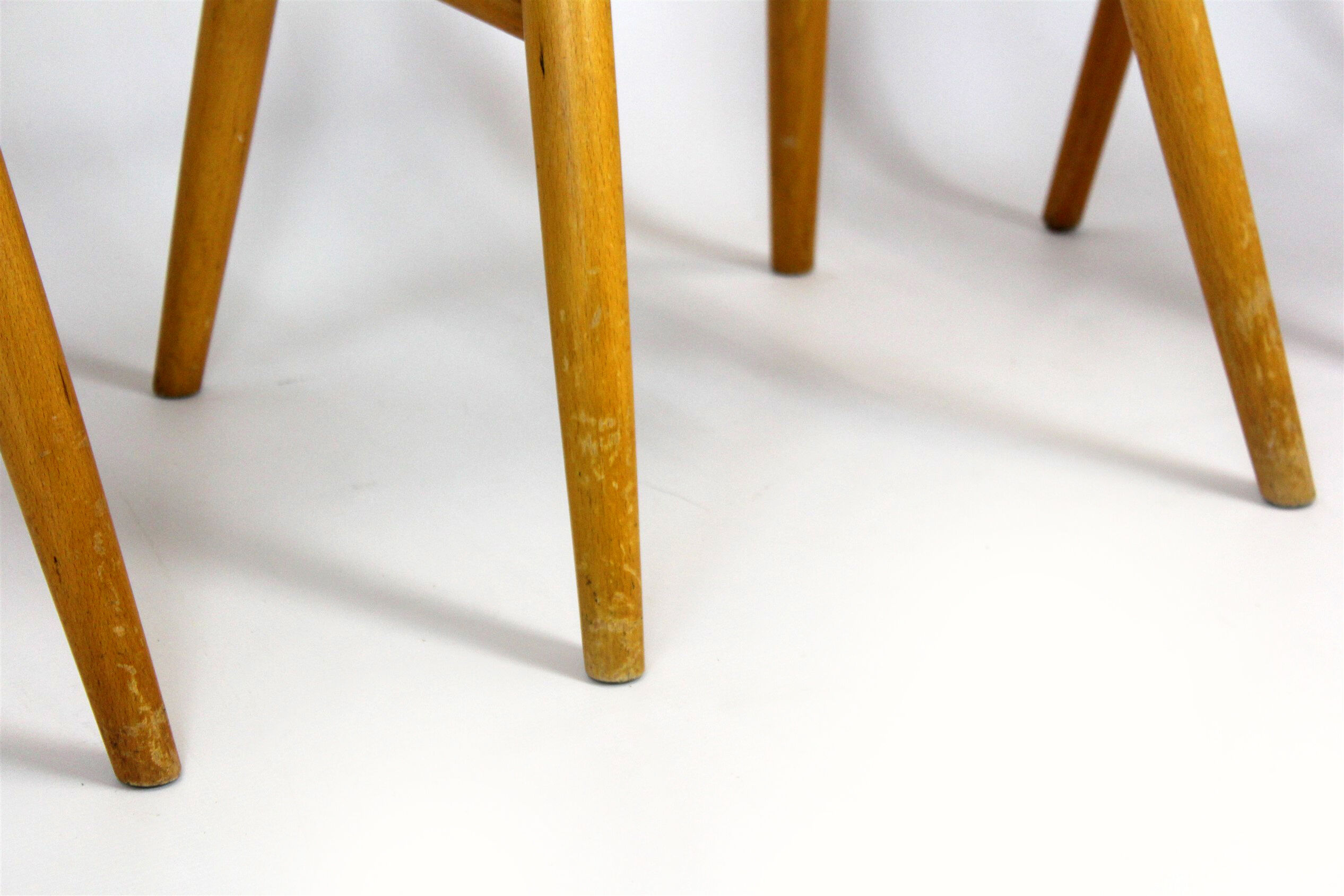 Set of 4 vintage wooden dining chairs from Ton 1960s