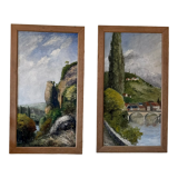 Diptych of a Dordogne landscape