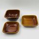 Lot 3 Square Plates Stoneware Deco Hälsingborg K.J. Svensson